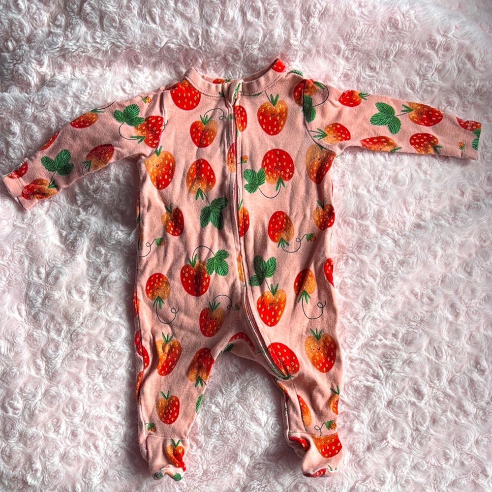 Old Navy Strawberry Print Onesie